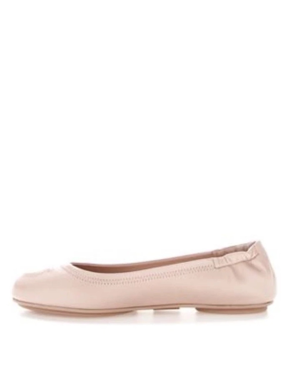Salvatore Ferragamo Blush Pink Leather Vignola Gancio Scrunch Flats - Size 6.5 C - Picture 8 of 8